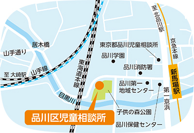 地図:品川区児童相談所