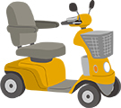 イラスト:電動車いすハンドル型