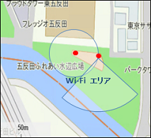 地図:五反田ふれあい水辺広場