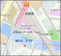 地図:五反田リバーステーション利用可能エリア