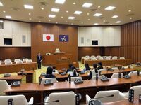 写真:議場見学