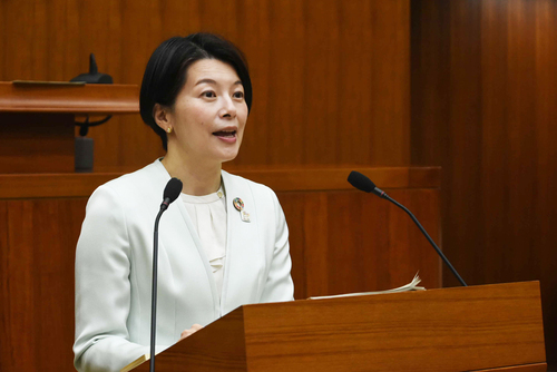 写真:区長挨拶の様子