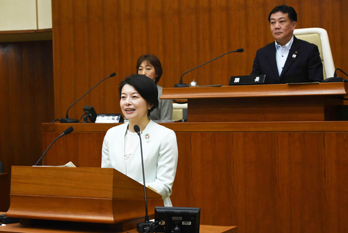 写真:区長と議長と局長