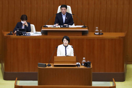 写真:区長と議長と局長