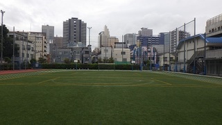 写真：台場小学校人工芝校庭東側