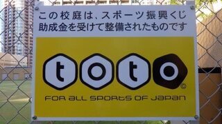写真：日野学園スポーツくじ看板