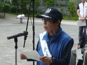 写真：南大井第四町会　美化推進計画の発表