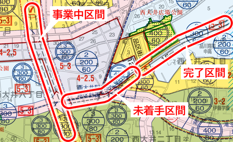 イラスト:都市計画図(PDF版)での確認方法