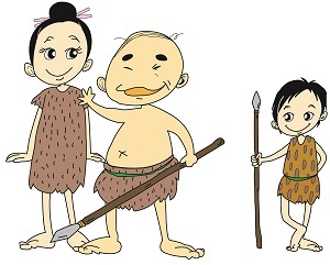 イラスト：縄文人一家