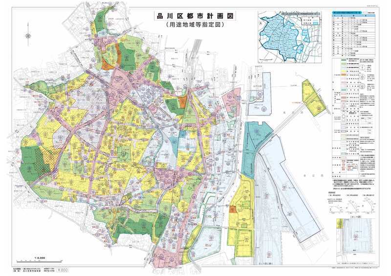 地図:品川区都市計画図サンプル