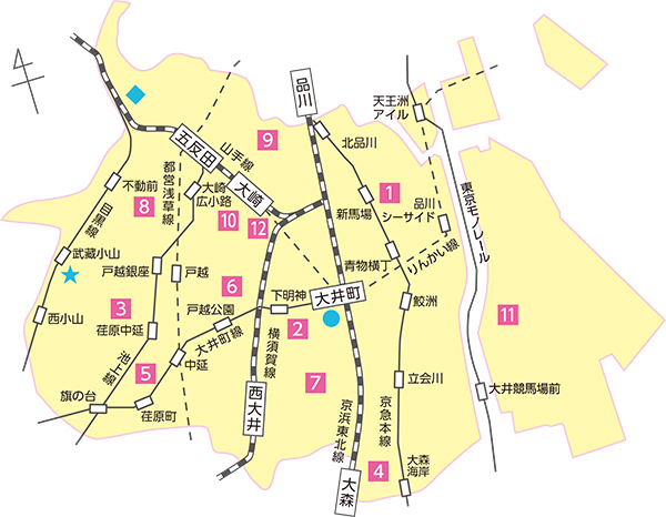地図：区内図書館