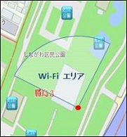 しながわ区民公園利用可能エリア