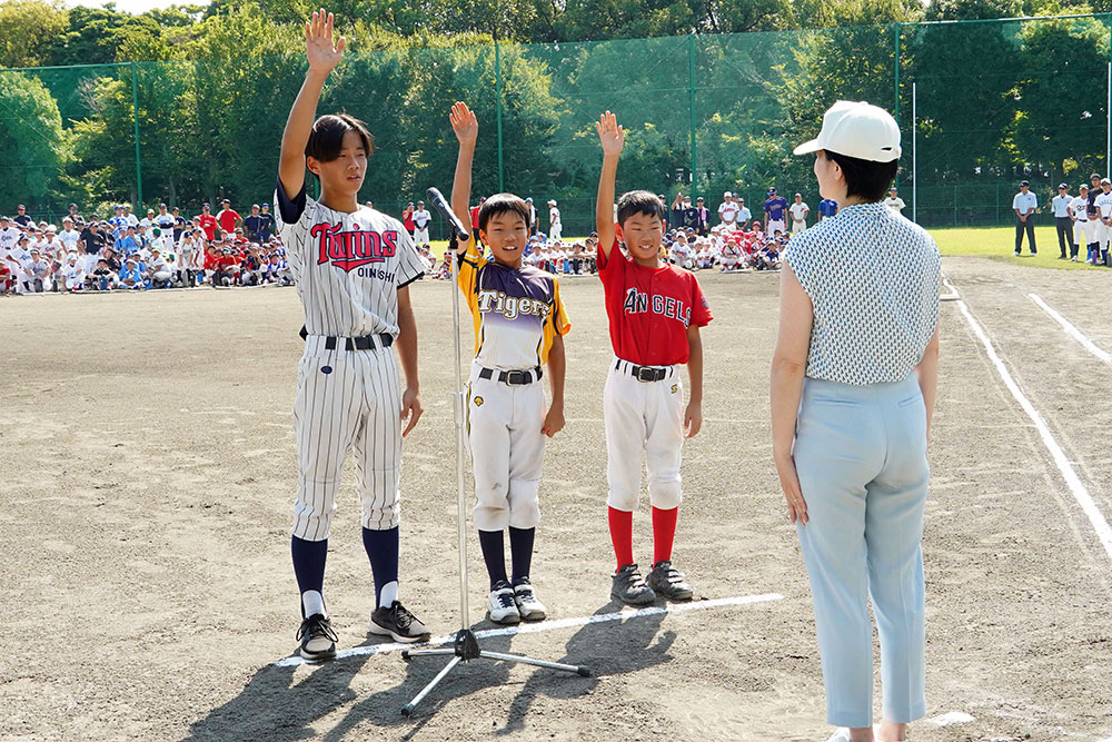 品川区長杯争奪少年野球大会選手宣誓の写真