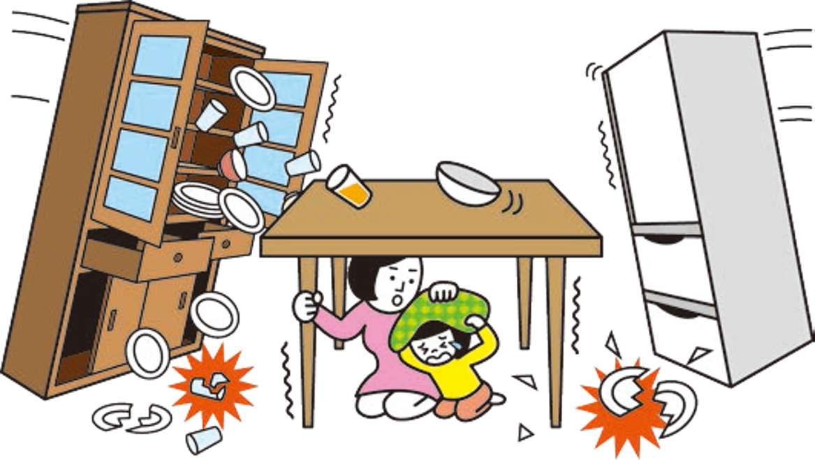 家具類転倒等対策器具（ハンドブックイラスト）