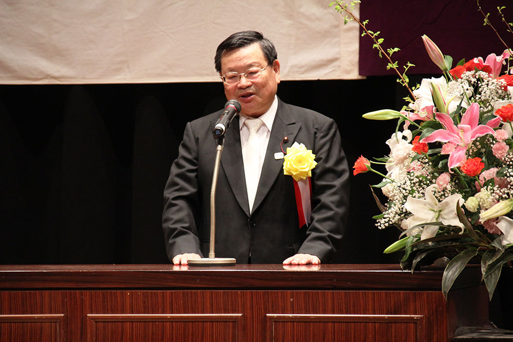 松澤区議会議長のお祝いの言葉