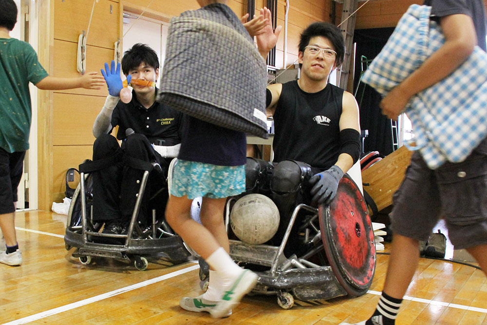 最後にハイタッチをしてお別れ