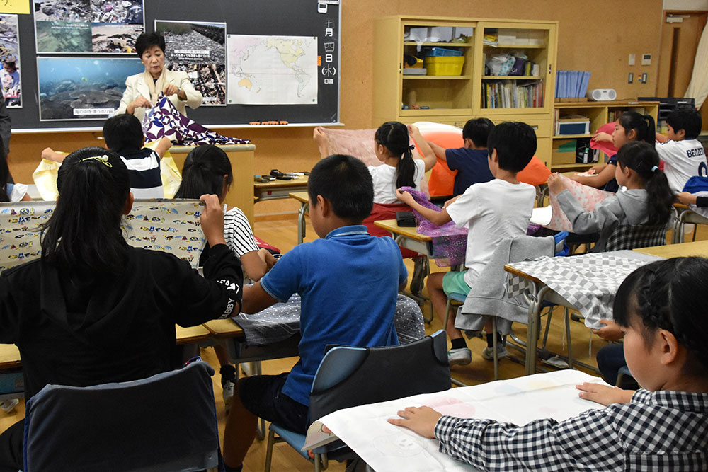 風呂敷の付き方について説明