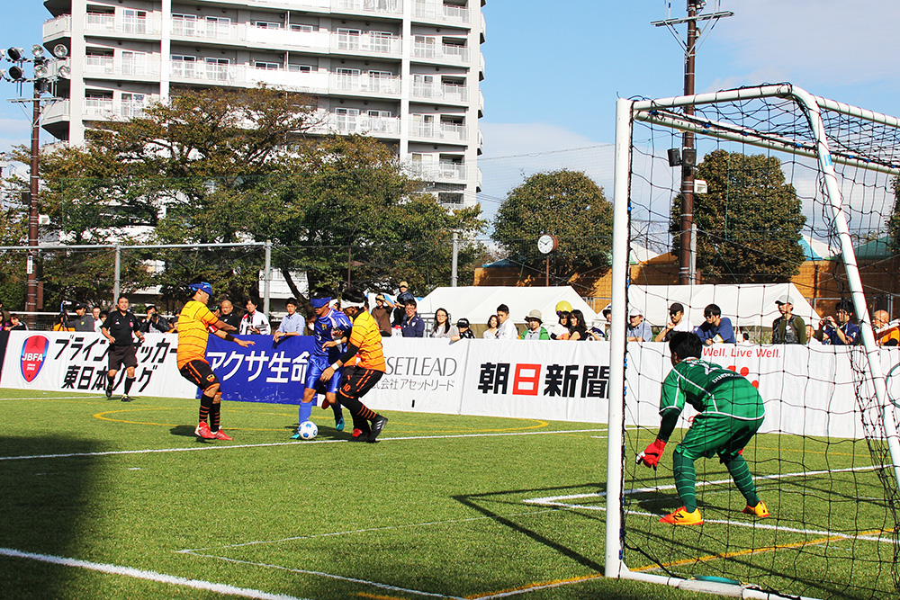 熱戦　ブラインドサッカー東日本リーグ開催