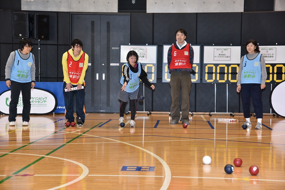 ボッチャの試合の様子