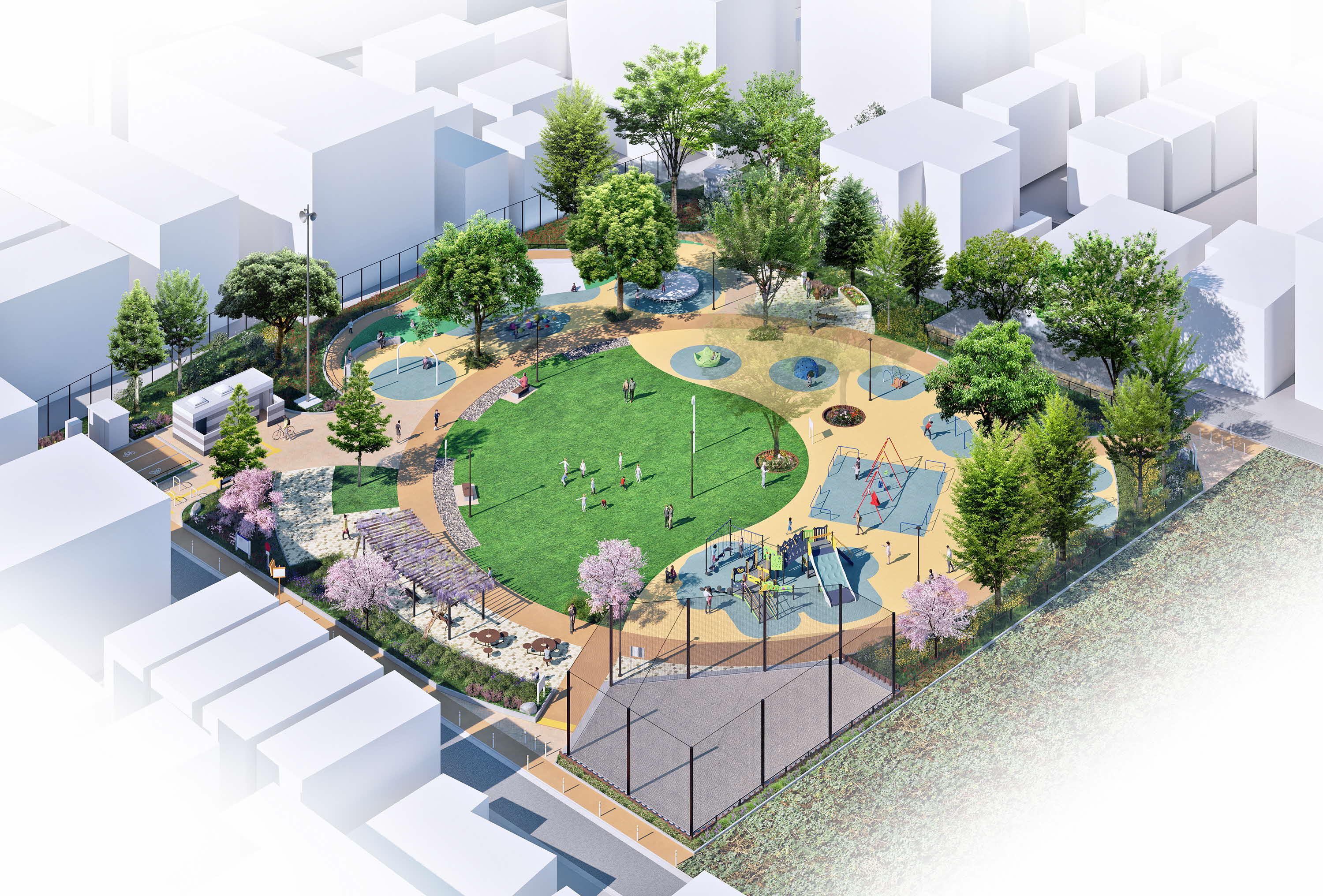 東大井公園改修工事完成イメージパース