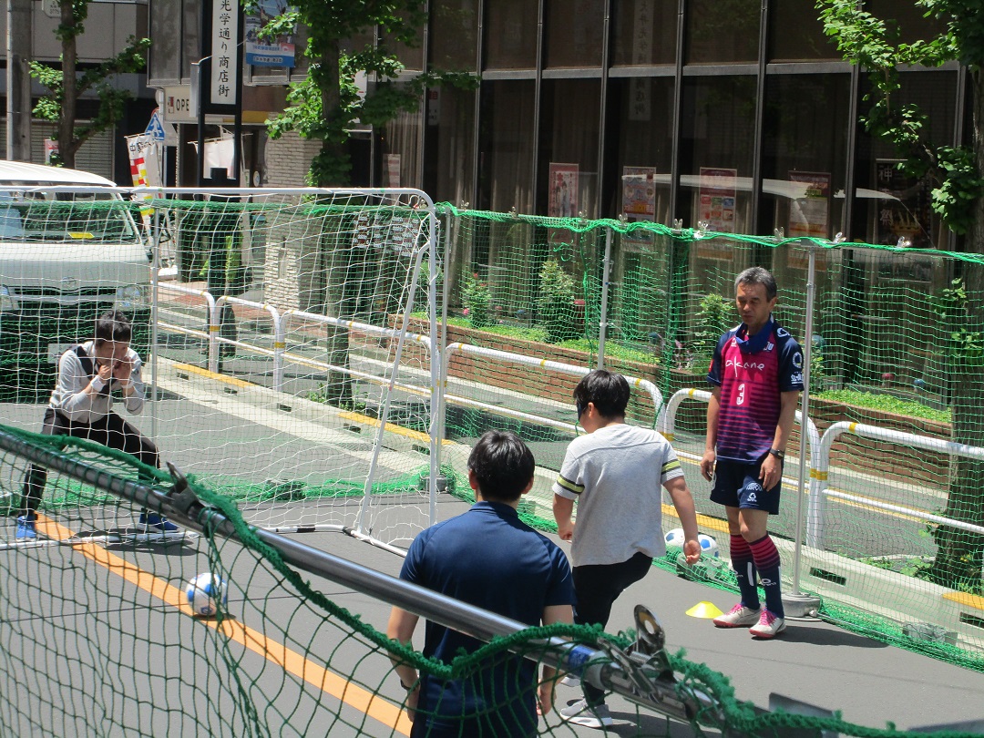 ブラインドサッカー体験コーナー