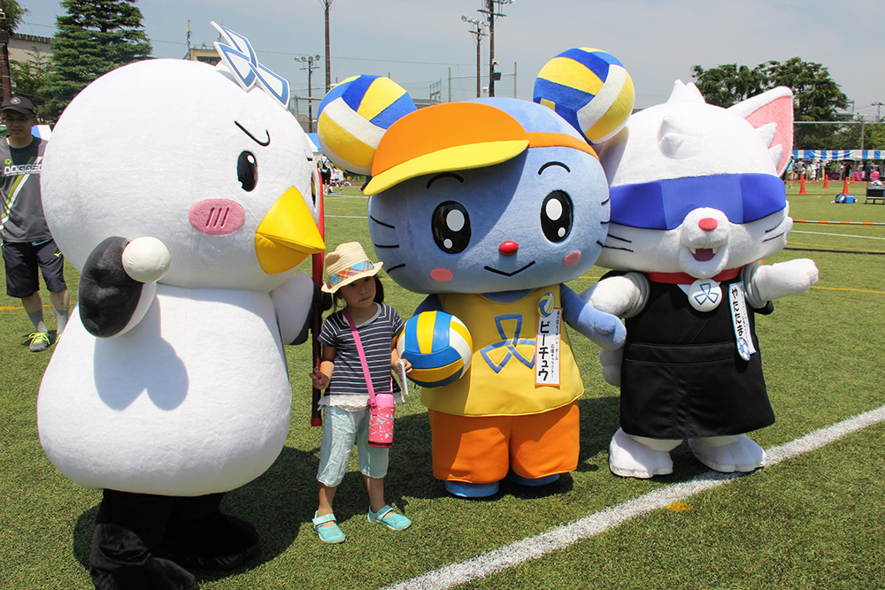 品川区3競技応援キャラクターも会場に