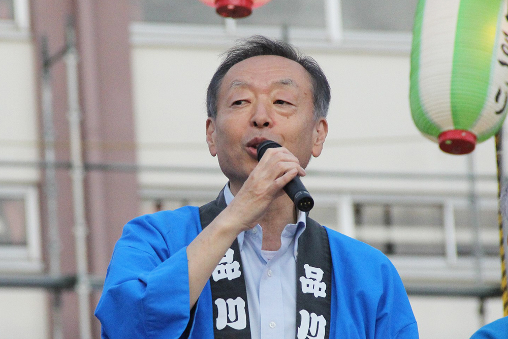 桑村副区長あいさつの様子