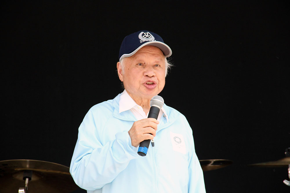 開会式　五反田駅前商店会の伊与田会長