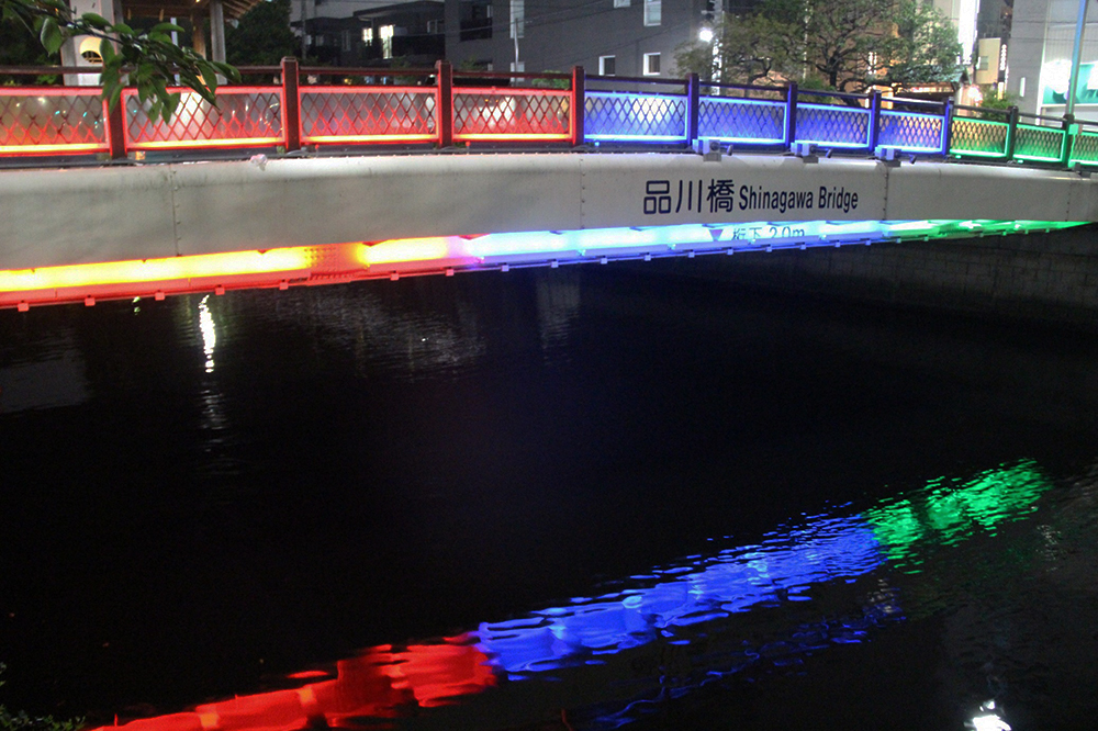 品川橋のライトアップ