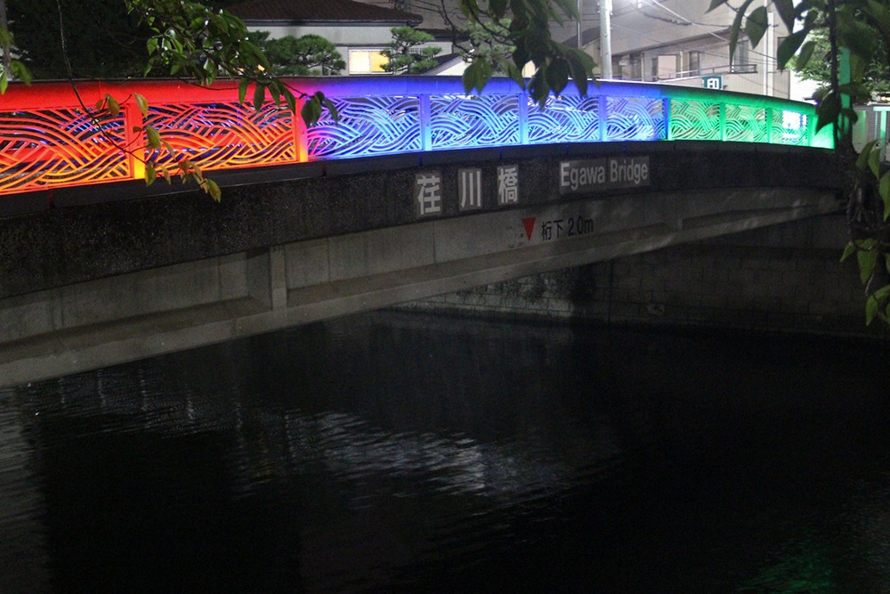 荏川橋のライトアップ