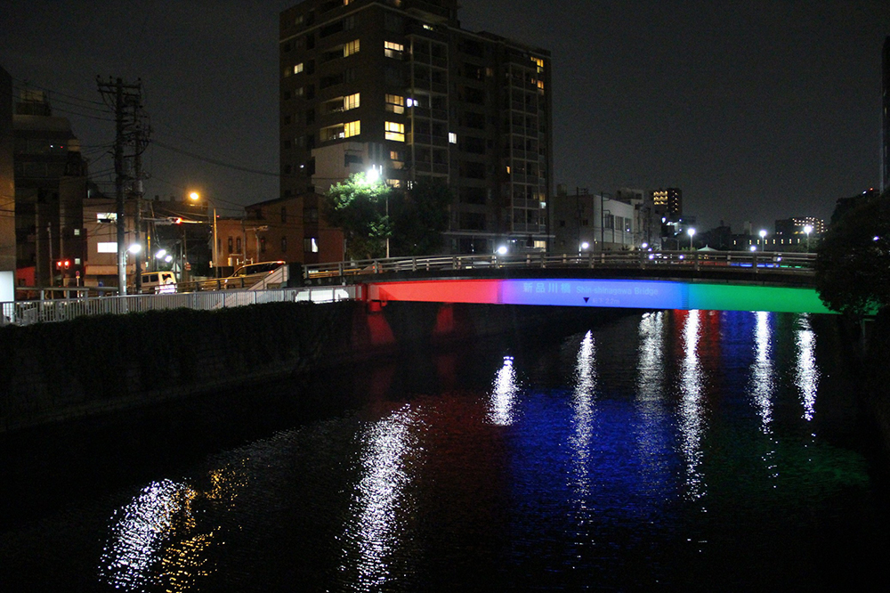 新品川橋のライトアップ