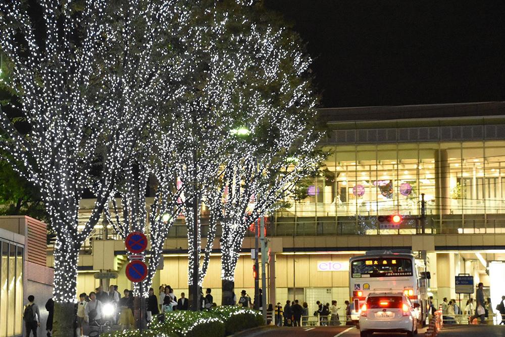 東急線大井町駅前のイルミネーション