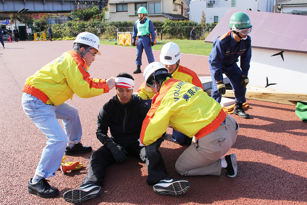 救護訓練の様子