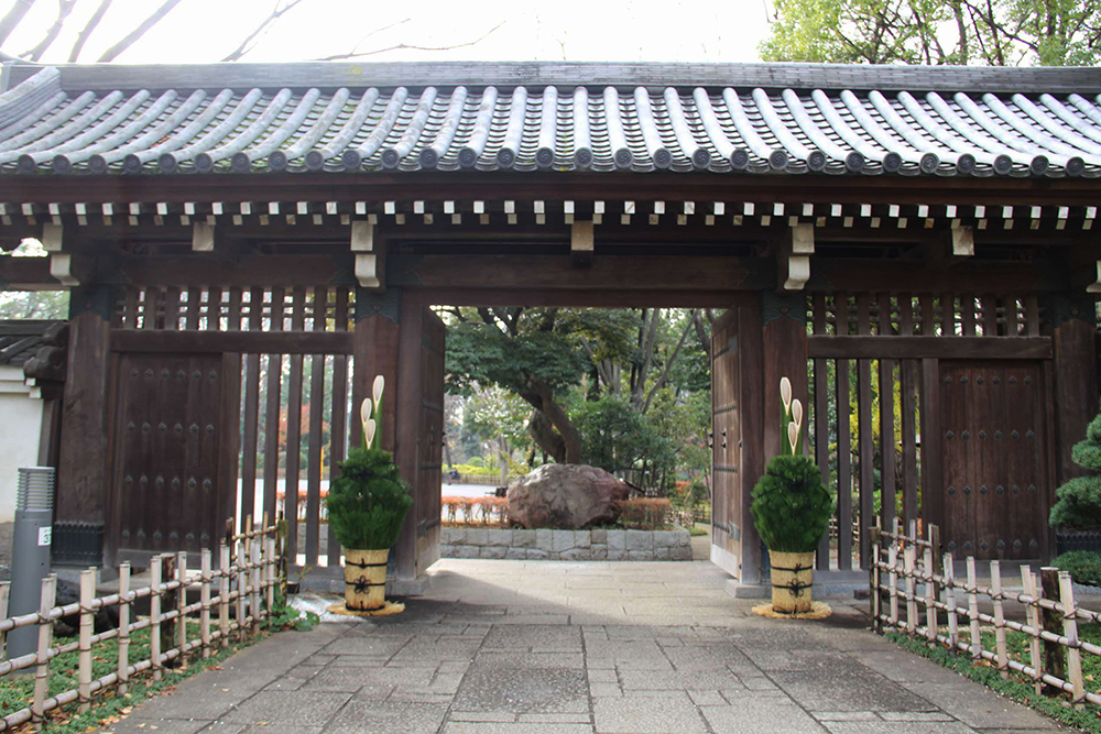 戸越公園に飾られた門松