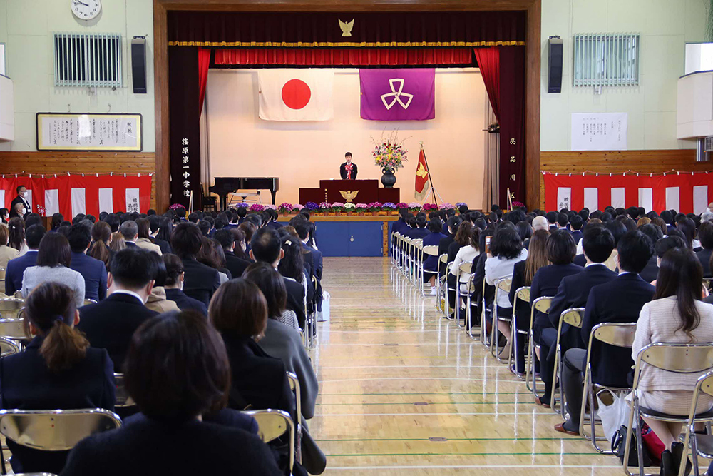 在校生代表による歓迎の言葉