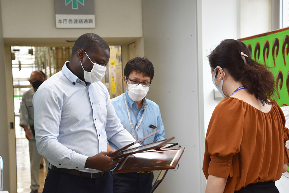 展示準備の様子