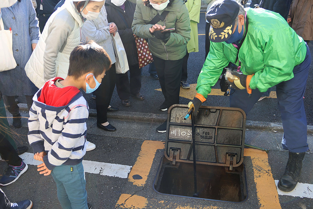 スタンドパイプ設置方法を見学