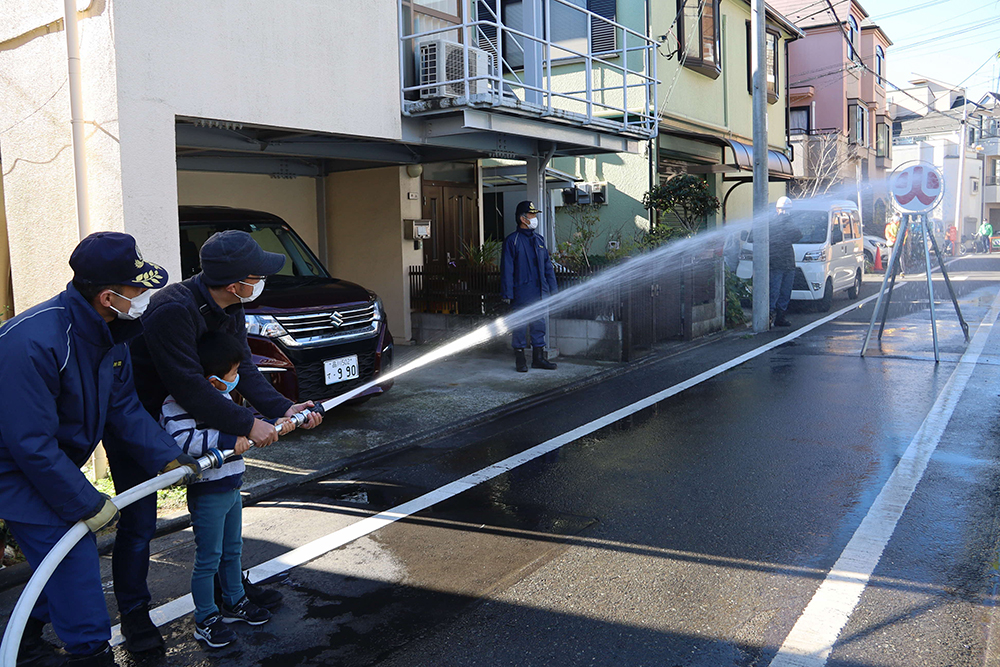 スタンドパイプを用いた放水訓練