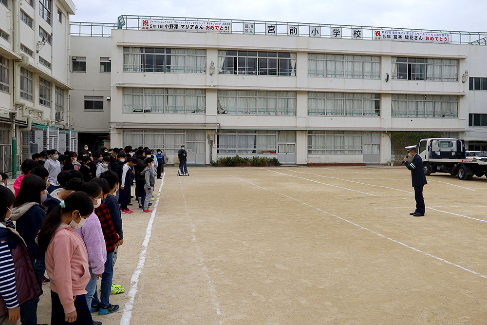 荏原警察署の和田 交通課長代理による締めのあいさつ