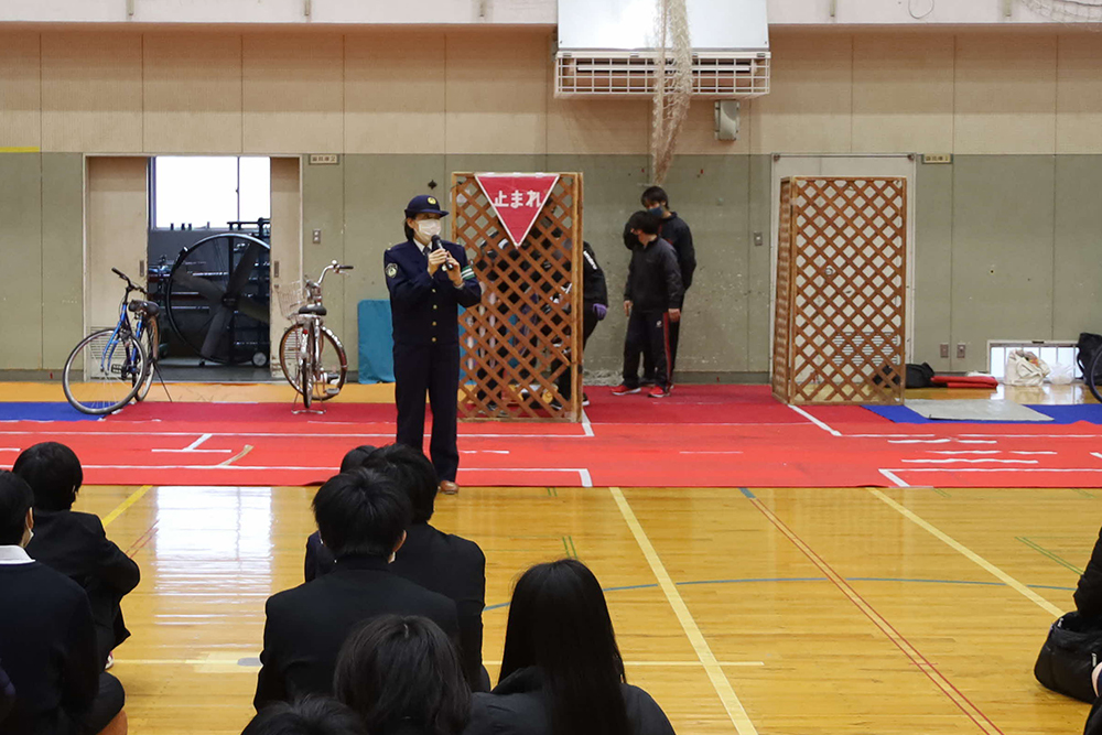 交通総務係 船崎さんによる冒頭あいさつ