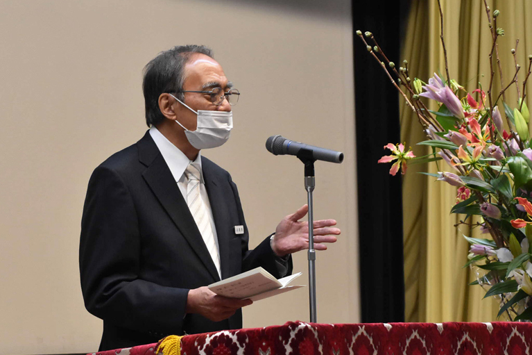 濱野区長の講話