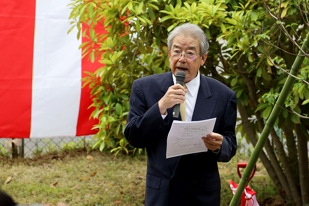 アジア福祉教育財団理事長の藤原さんあいさつ