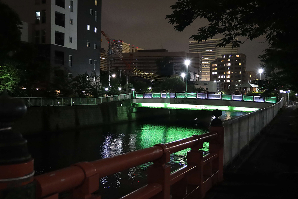 しながわばしのライトアップ様子