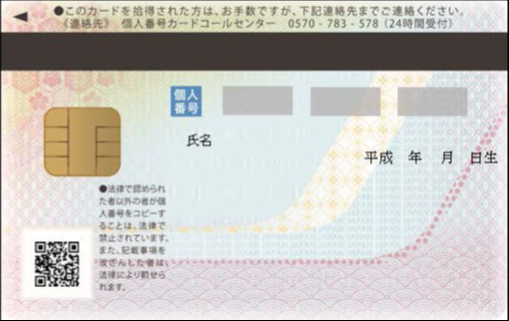 マイナンバーカード裏面