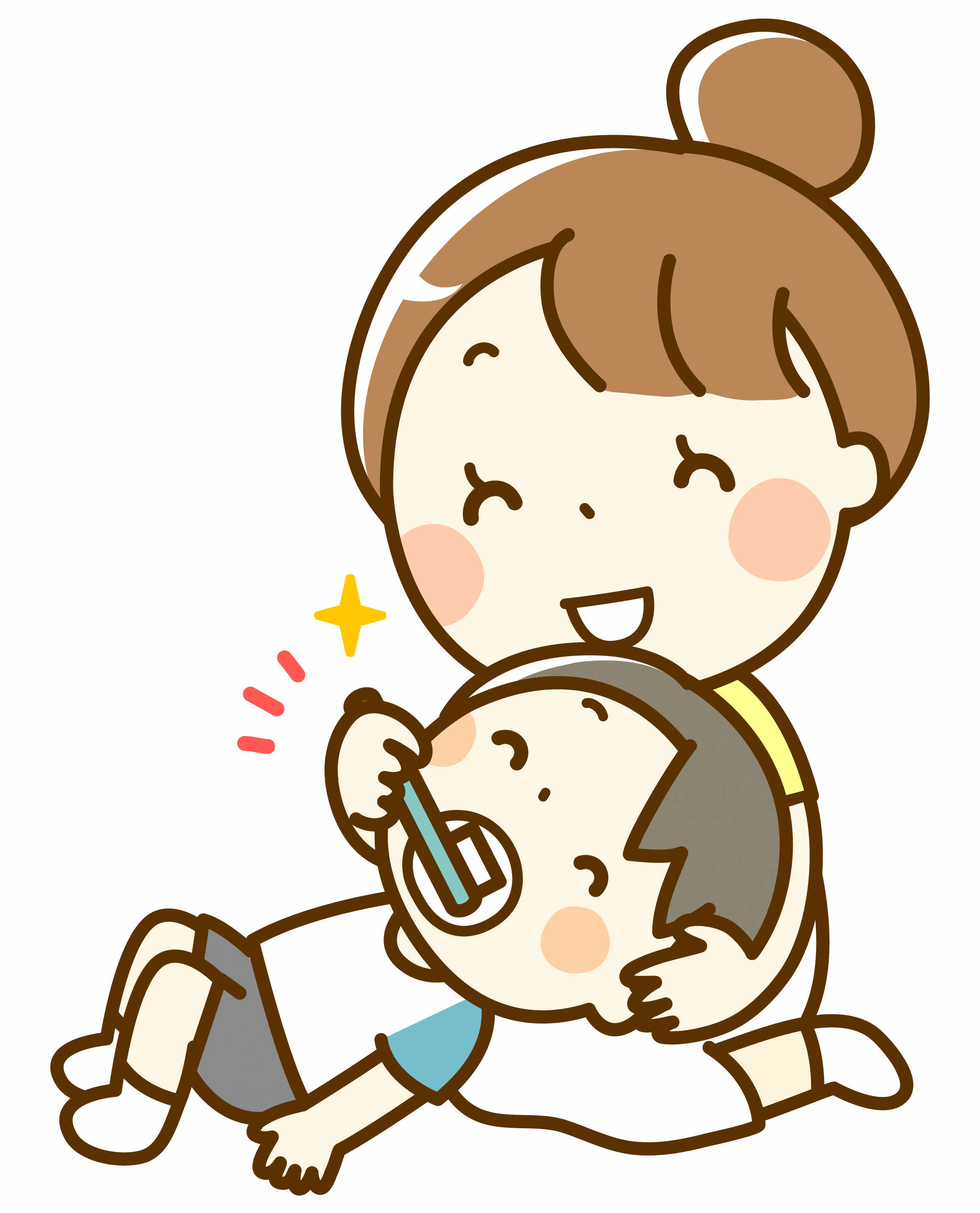 仕上げ磨き 母子