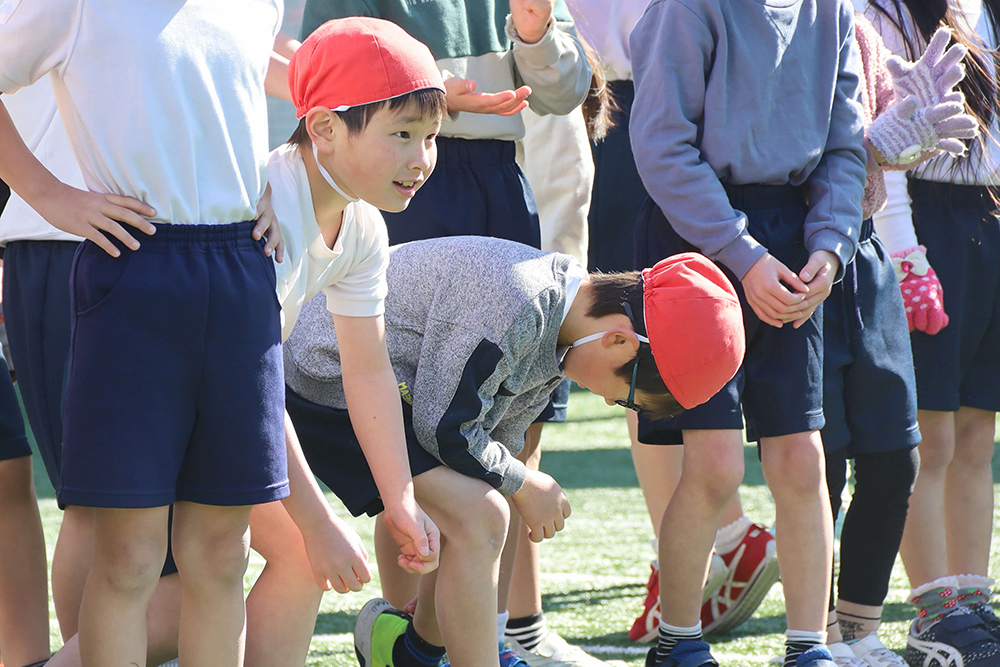 スタート前のわくわくしている男の子