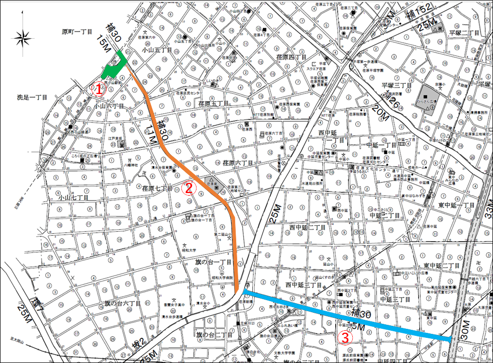 補助第30号線位置図