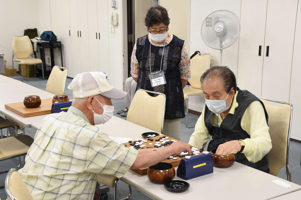 打っている様子