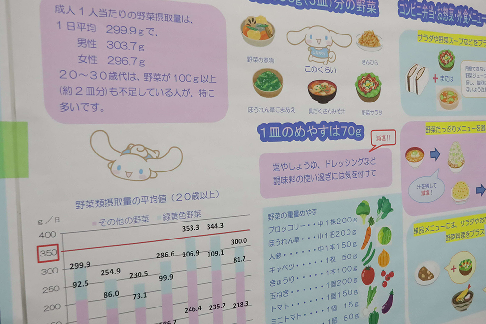 野菜の摂取をシナモンが解説