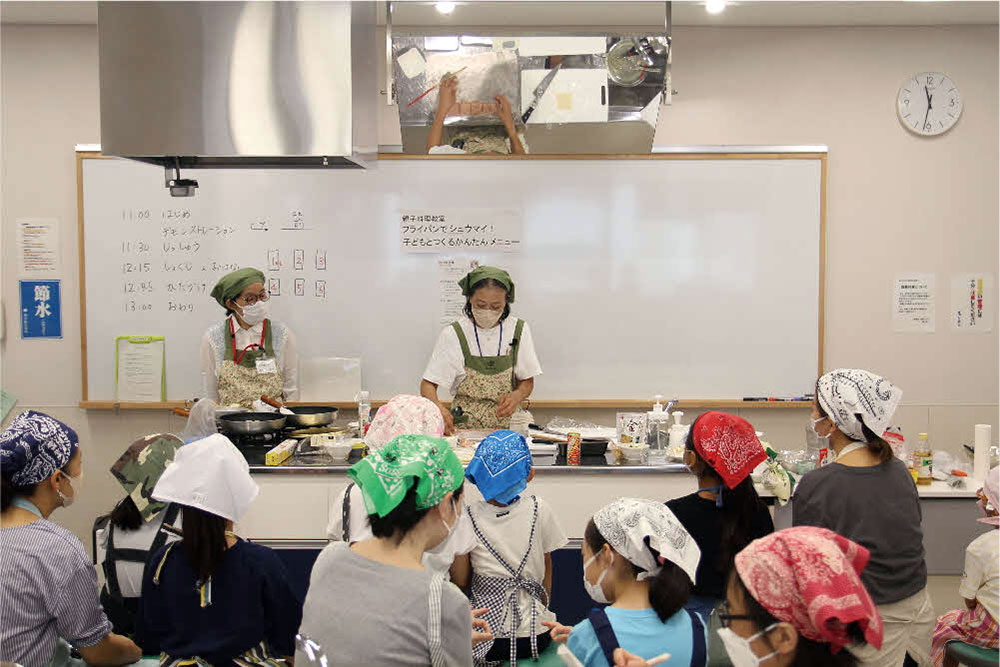 管理栄養士の実演の写真